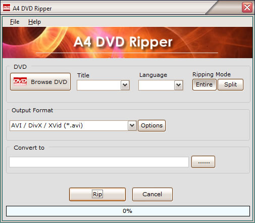 A4 DVD Ripper 3.8.1 screenshot